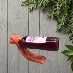 Olivenholz Flaschenhalter Welle