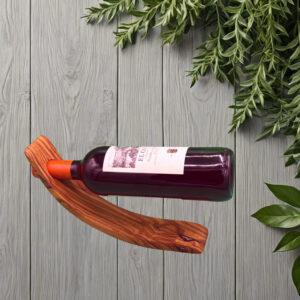 Olivenholz Flaschenhalter halbrund