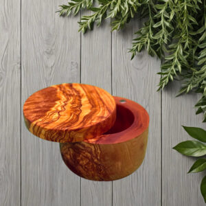 Olivenholz Dose mit Magnetverschluss